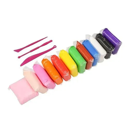 Color Craft Air Clay Studio - 12 Differents Colorful